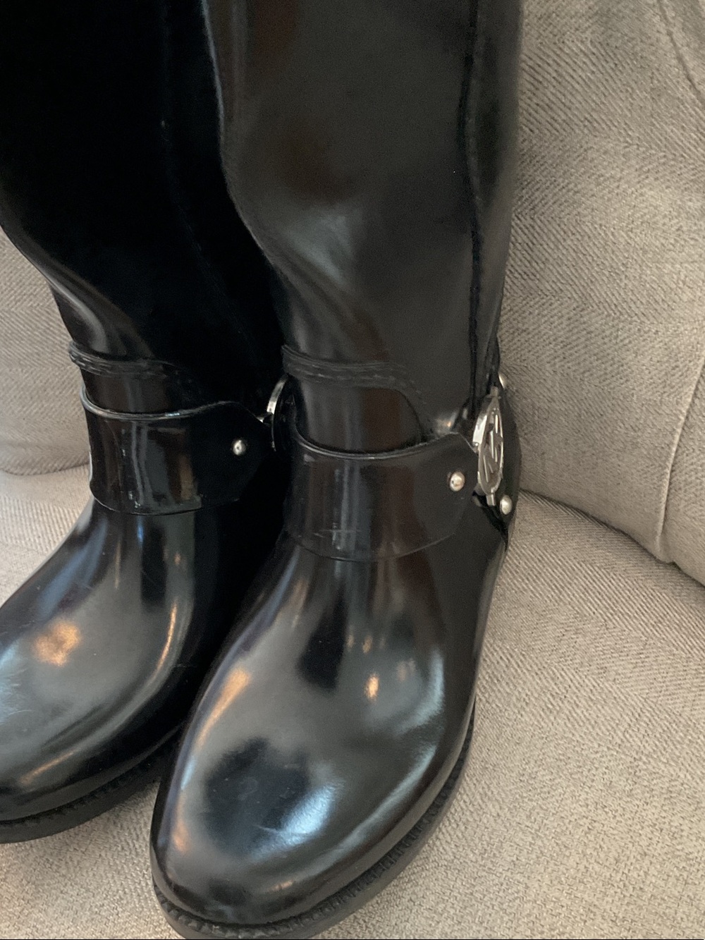 Michael Kors Black Fulton Tall Rain Boots - Picture 4 of 7